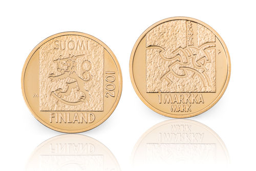 Suomen historiallinen viimeinen kultamarkka 2001
