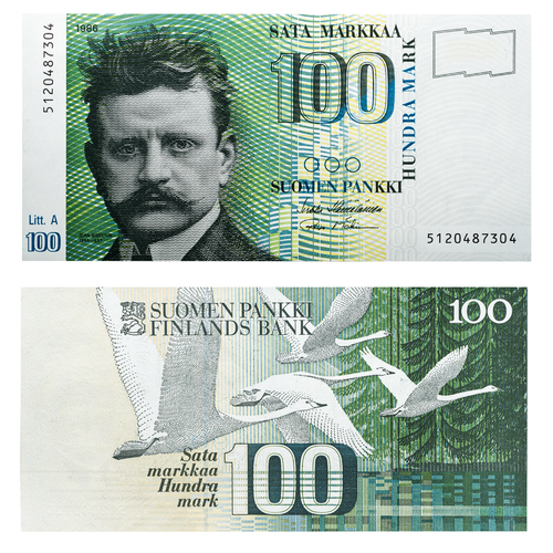 100 mk seteli 1986 Suomi