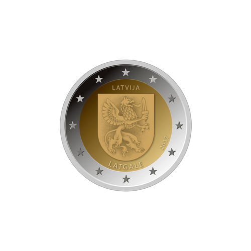 Latvia 2 euron erikoisraha Latgale 2017
