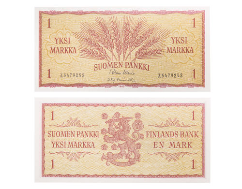 Suomen viimeinen 1 mk seteli 1963
