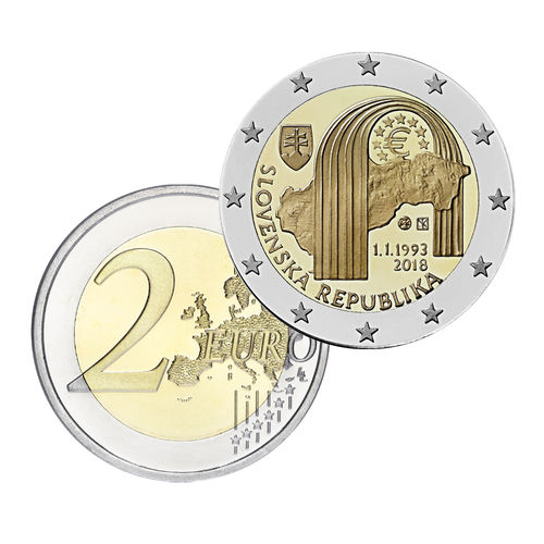 Slovakia 2 euron erikoisraha 2018 - Slovakian tasavalta 25v
