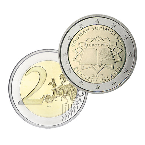 Rooman sopimus 50v 2 euron erikoisraha 2007