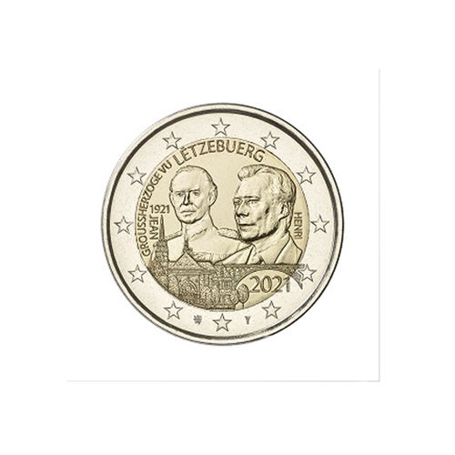 2 euroa Luxemburg 2021 - Suurherttua Jean 100 vuotta