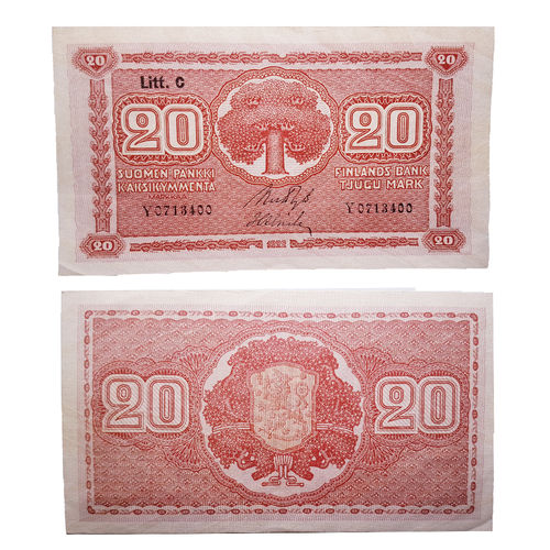 20 mk seteli 1922 Suomi-Finland