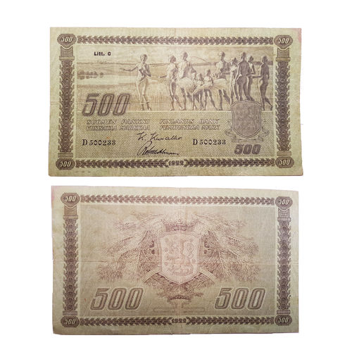 500 mk seteli 1922 Suomi - Finland