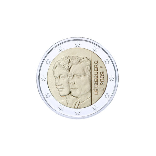 2 euroa Luxemburg 2009 - 90 vuotta suurherttuatar Charlotten kruunajaisista