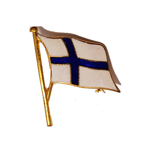 Suomenlippu pinssi neulakiinnityksellä