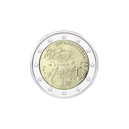 2 euroa Ranska 2011 - Musiikin päivä 30v