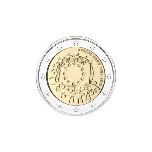 2 euroa Kypros 2015 - EU-lippu 30v