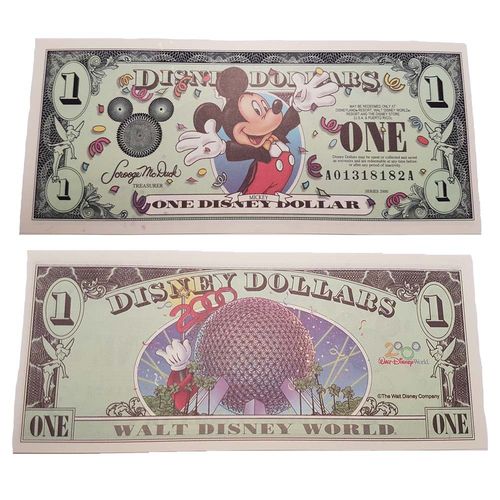 Mikki Hiiri Disneyland seteli - 1 dollaria 2000