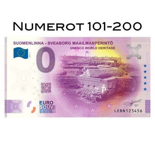 Suomenlinna - Sveaborg Nolla-euroseteli 2021 NUMEROT 101-200