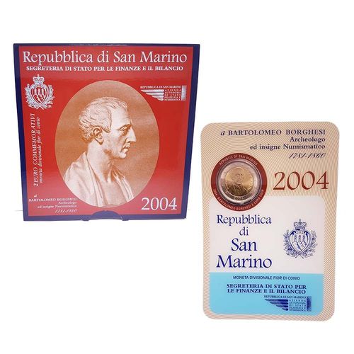 2 euroa San Marino 2004 - San Marinon ensimmäinen 2 euron erikoisraha