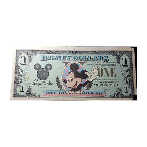 Mikki Hiiri Disneyland seteli - 1 dollaria 1990