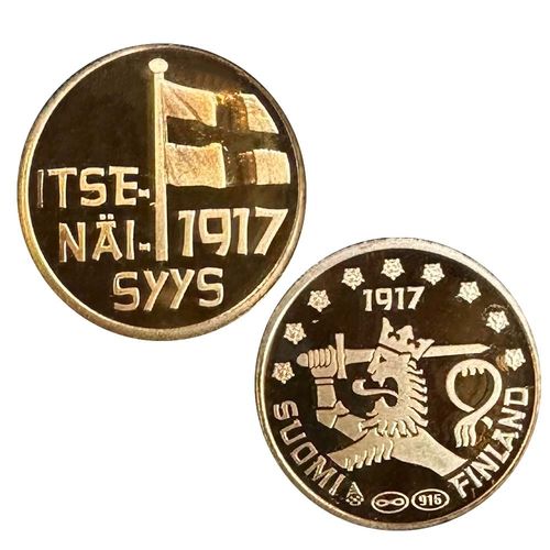 Itsenäisyys 1917 kultamitali - Suomi Finland